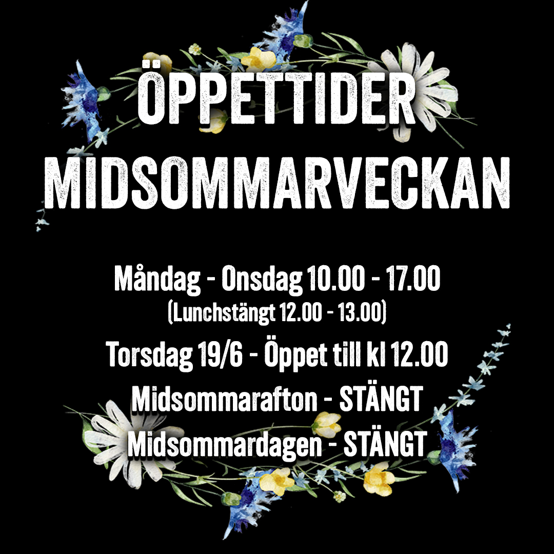 Öppettider midsommarveckan Öppettider midsommarveckan